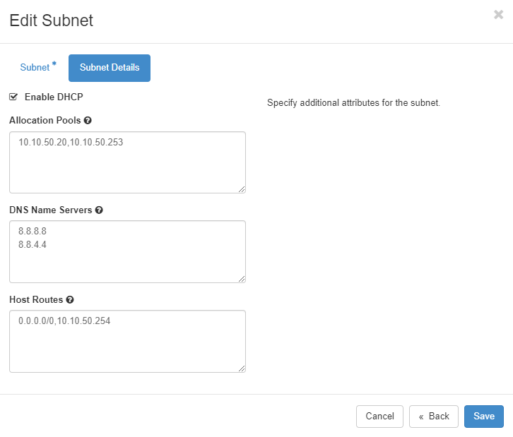 Configure host route